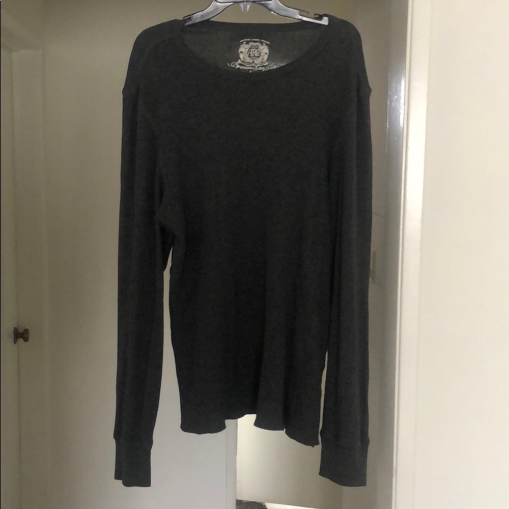 American Rag Cie Long Sleeve Gray Thermal Shirt